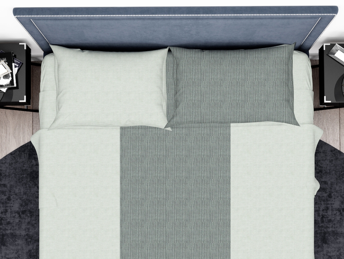 Lone Stripe Bedsheet Set with 2 Pillow covers and Bag